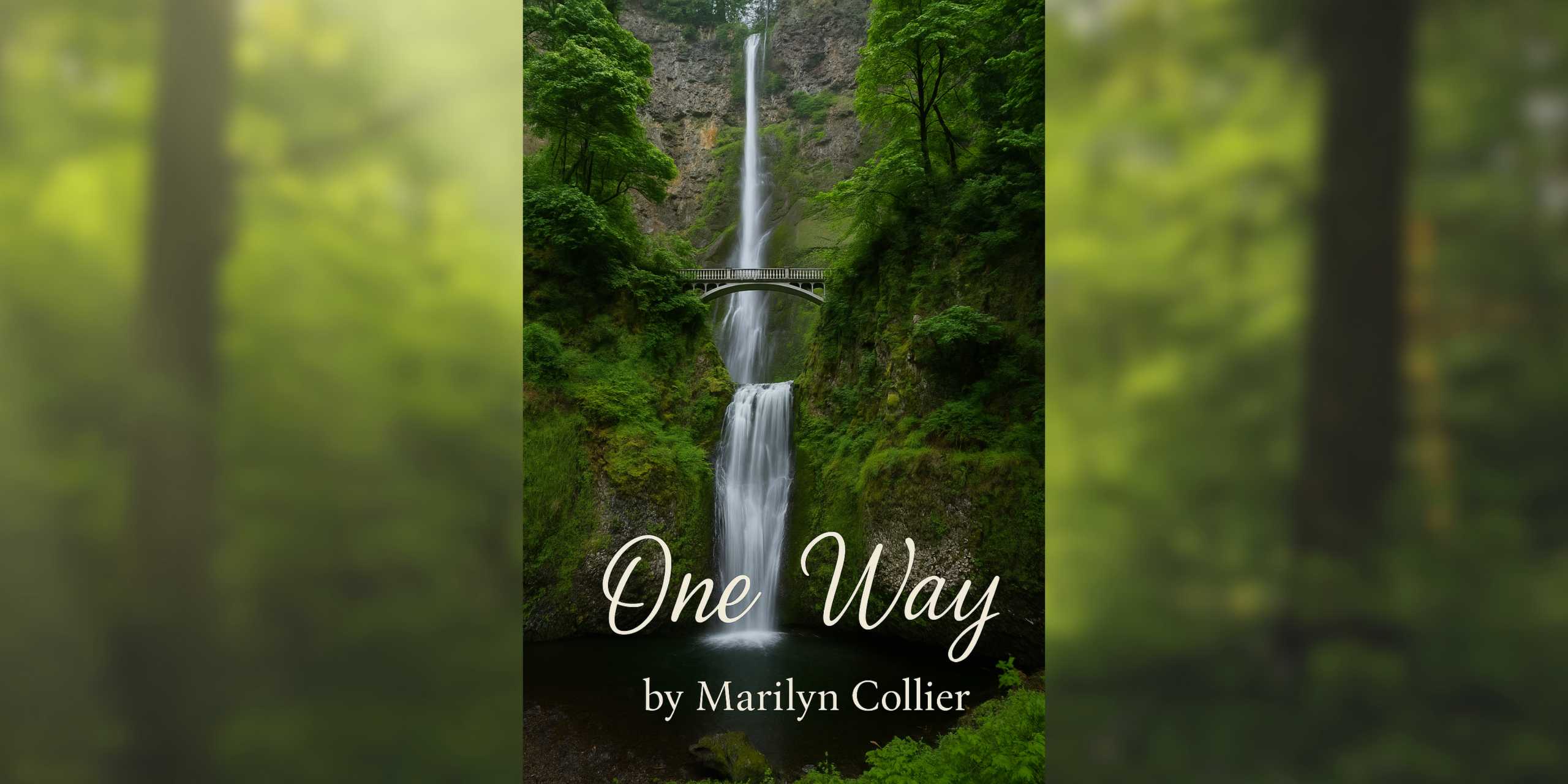 Looking a a bridge from on side of a mountain to another. Showing that there is just one way.
